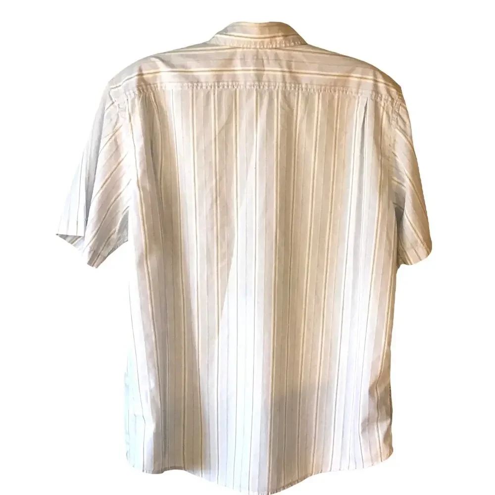 Banana Republic Multi-colored Short Sleeve Button Shirt Men - Size XL
